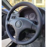 Dikişli Direksiyon Kılıfı Siyah Deri Siyah Dikişli Honda Civic İes İçin