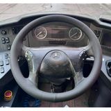 Dikişli Direksiyon Kılıfı Siyah Deri Siyah Dikişli Mercedes Otobüs Fotodaki Direksiyonlar İçin