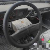Dikişli Direksiyon Kılıfı Siyah Deri Siyah Dikişli Renault Toros İçin