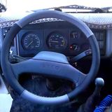 Dikişli Direksiyon Kılıfı Siyah / Gri Deri Siyah Dikişli Iveco Kamyon 80-12 2006 Kasa Için