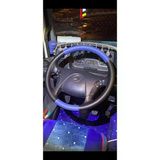 Dikişli Direksiyon Kılıfı Siyah / Mavi Deri Mercedes Kamyon Tır Otobüs İçin