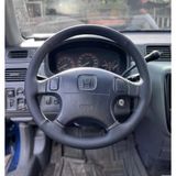 Dikişli Direksiyon Kılıfı Siyah / Noktalı Deri Siyah Dikişli Honda Cr-V / Civic Ls İçin