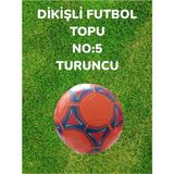Dikişli Futbol Topu No:5 Turuncu - Çok Renkli