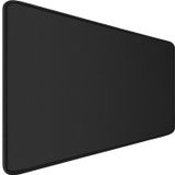 Dikişli Kenarlı Büyük Oyun Fare Altlığı, 80 x 39,9 cm Büyük Masa Altlığı Premium Mikrofiber Kumaş Yüzey, Su Geçirmez Kaymaz Sağlam Kauçuk Tabanlı Klavye Matı Ofis Ev Oyunları için, Siyah