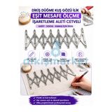 dikişmarket Dikiş Düğme Kuş Gözü Ilik Kağıt Dosya Kumaş Eşit Mesafe Ölçme Işaretleme Aleti Cetveli