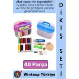 #Dikişseti Çanta Boy Seyahat Ofis İğne İplik Makas Mezura İplik Acil Durum Kutulu Mini Dikiş Seti