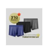 Dikişsiz Buz Ipek Ter Uzaklaştıran Spor Sürdürülebilir Özel Erkek Iç Giyim 3 Parça 1001 Boxer