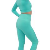 Dikişsiz Outdoor Toparlayıcı Zed Tayt Takım - GLINT.TAKIM.001 - L - Mint