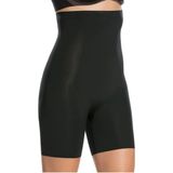 Dikişsiz Toparlayıcı Sıkılaştırıcı Lazer Kesim Spor Korse Iz Yapmaz Kısa Şort Yüksel Bel Ten - Siyah - XL