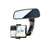 Dikiz Aynası, Koltuk Arkası, Çalışma Masası Telefon Tutucu, Standart, iPhone, Samsung, Xiaomi, Huawei Uyumludur, 360 Dönebilen Çok Fonksiyonlu Akrobat Telefon Tutucu
