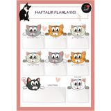 Dikkat Ajans I Love Cat Haftalık Planlayıcı - Çok Renkli