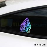Dikkat Arabada Bebek Var Hologram Oto Sticker Çıkartma Etiket