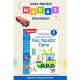 Dikkat Atölyesi Yayınları 1. Seviye Kes, Yapıştır, Oyna Makas Etkinlikleri