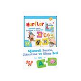 Dikkat Atölyesi Yayınları 28 Parça Harfler Puzzle 3+ Yaş Eğitici Karton Malzeme ile Eğlenceli Tasarım