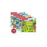 Dikkat Atölyesi Yayınları 3-6 Yaş Okul Öncesi Eğitici Kitap Seti – Hikayeli Bulmacalar ve Sticker Etkinlikleri, 5 Kitap