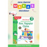 Dikkat Atölyesi Yayınları 3. Seviye Kes, Yapıştır, Oyna Makas Etkinlikleri