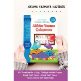 Dikkat Atölyesi Yayınları Kılavuz Çizgili Dik Temel Harflerle Alfabe Yazma Çalışması