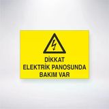 Dikkat Elektrik Panosunda Bakım Var Sticker 20X28 Cm