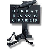 Dikkat Jaws Çıkabilir Iskelet Figür Detaylı Akvaryum Dekoru 12 cm Siyah