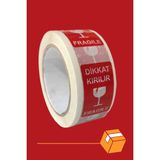 Dikkat Kırılır / Fragile Yazılı Koli Bandı 4,5cm x 100M Kolay Bırakmaz Hotmelt Bant (3 Adet)