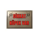 Dikkat Köpek Var Metal Uyarı Levhası 20x30 cm – Siyah Çerçeveli ı Bahçe Kapı Uyarı Levhası hbspmoduyari32
