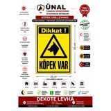 Dikkat Köpek Var Uyarı Levhası 21X30 Cm Pvc Folyo Sticker Bahçe Kapı