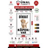 Dikkat Köpek Var Uyarı Levhası 8X21 Cm Pvc İkaz Tabelası Bahçe Kapı