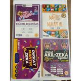Dikkat Mantık ve Zeka - Bilişsel Beceriler Geliştirme Aktiviteleri - Akıl ve Zeka Oyunları - Mantık ve Muhakeme 4 Kitap