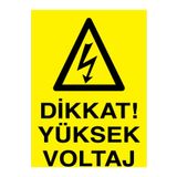 Dikkat Yüksek VoltajUyarı Tabelası - 70x100 Foreks - E22