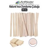 Dil Çubuğu İnce 250 Adet Ahşap Naturel Dondurma Çubuğu Okul Proje Tasarım Maket Hobi Dar Dil Çubuğu