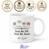 Dil Kursuna Gidenlere Yeni Bir Dil Yeni Bir İnsan Başarı Kupası Hediye Bardak