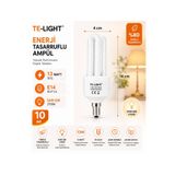 Dila’s home 10 Adet | 13 Watt | Tasarruflu Ampül | Sarı Işık | E14 Duy'lu
