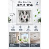 Dila’s Home 120'LIK Fan | Havalandırma Fanı Aspiratör | Banyo, Mutfak, Ofis, Alçıpan, Cam ve Tavana Takılabilir Aspiratör | 120MM Fan