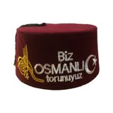 Dilek Kostüm Dilekkostüm Biz Osmanlı Torunuyuz Fesi Özel Hediyelik Fes Bordo