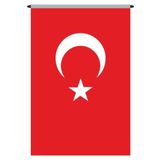 Dilek Türk Bayrağı Alpaka Kumaş 150x225cm - Boyut Oda Duvarını Boydan Kaplar