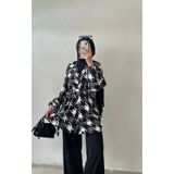 DİLEKBUTİK Desenli yazlık kimono seyyar kemerli