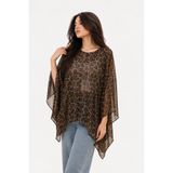 DİLEKBUTİK Leopar şifon yazlık pareo plaj kimono