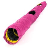 Dilekita - Kadife Kumaş - Katlanabilir/Katlanabilir - 130x20 cm Kedi Tüneli (Pembe)