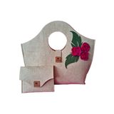 Dilekolay Butik Tasarım Keçe Kadın El Çantası Ve Cüzdan - Gül Bahçem-40x35cm