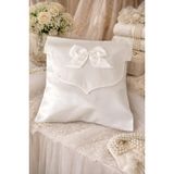 DILEX Çeyiz Krem Gelin Damat Söz Düğün Nişan Zarf Bohça, Pamuk-Saten, Beyaz, 56 cm