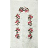 Dilex DİLEX Çeyizlik Makine İşi Etamin Seccade Beyaz Kırmızı Nakışlı 120x73 cm - Bordo
