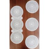 Dilex Masa Örtüsü Runner Supla Set Amerikan Servis - 37 x 115 cm - Beyaz