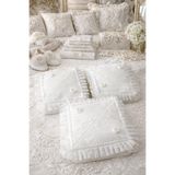 DİLEX Oyalı Beyaz Ekru Hurç 3'lü Set