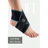 DILIFE Ayak Bileği Bandı Sekiz Bandajı Ayak Bilekliği Ayarlanabilir Standart Beden Sağ & Sol Uyumlu