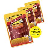 Dilimlenmiş Seçme Dana Pastırma 90 Gr. Üçlü Paket (Toplam 270 Gr.) - 1 Adet