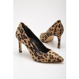 Dilimler Ayakkabı Leopar Desen Düz Model Kadın İnce Topuklu Stiletto