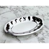 Dilimli Kayık Oval Servis Sunum Salata Izgara Barbekü Çerez Tabağı - 27 cm