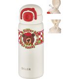 Dıller 600 ml Tek Kapak Çift Kullanım Pipetli/pipetsiz Taşıma Kulplu Vacum Cup/çelik Termos -FFDILLERD9238
