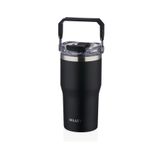 Diller 620ml Tumbler Pipetli/Pipetsiz Kullanım Kulplu Paslanmaz Çelik Termos (Siyah)