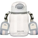Diller Bee Diller Tritan Pipetli Su Matarası 500Ml Beyaz